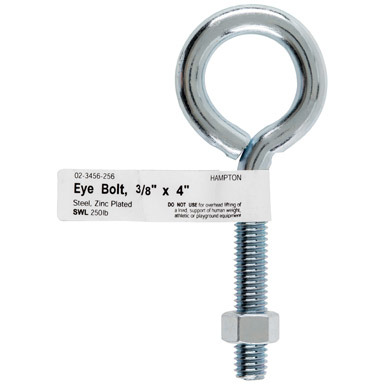 Bolt Eye W/nut 3/8"x4"