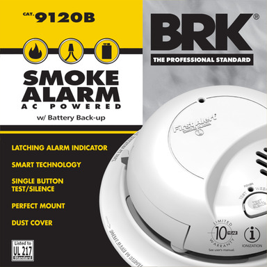 Smoke Alarm Ion 120v+bat