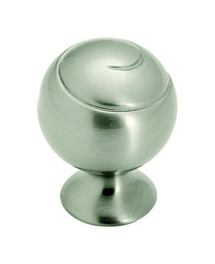 Knob 1-1/8"rnd Sat Nickl