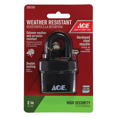 Padlock 1-3/4" W Steel