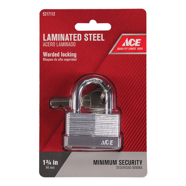 Padlock 1-3/4" Stl 2keys