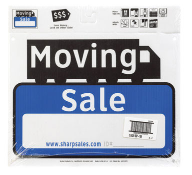 Moving Sale Sign 12x13