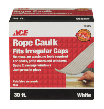 CAULK ROPE 3/16"X30' WHT