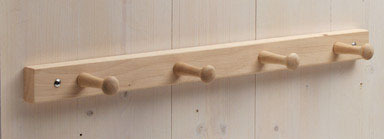 Rack 4peg Wood 21.5"nat