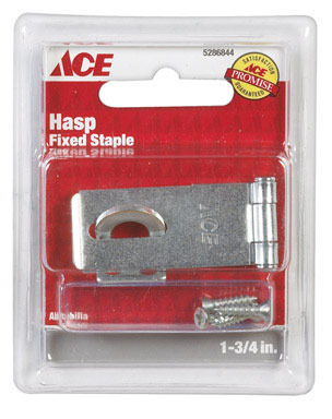 Hasp Fxd Stpl 1-3/4"zn