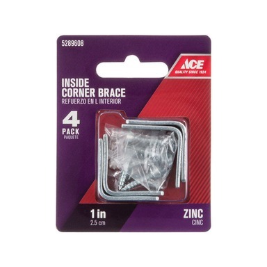 Cornr Brace 1"x1/2"zn4pk