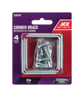 Cornr Brace2x5/8"galv4pk