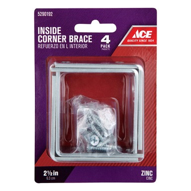 CORNER BRACE 2-1/2"ZN4PK