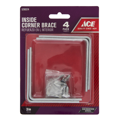 Crnr Brace 3x3/4"galv4pk