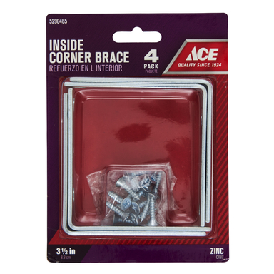 Corner Brace3-1/2"zn4pk