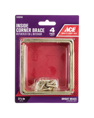 CORNER BRACE 3-1/2" BRS