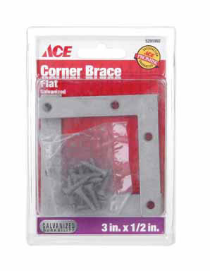 Corner Brace Flat 3"galv