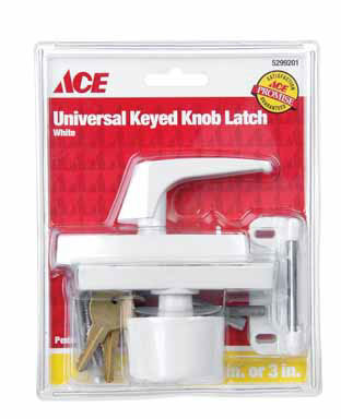 LATCH KNOB UNV KEY WHT