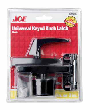 LATCH KNOB UNV KEY BLK