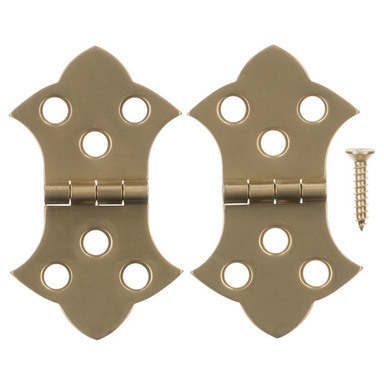 HINGE DECO 2-1/4" BR 2PK