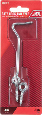 GATE HOOK/EYE 4"ZN