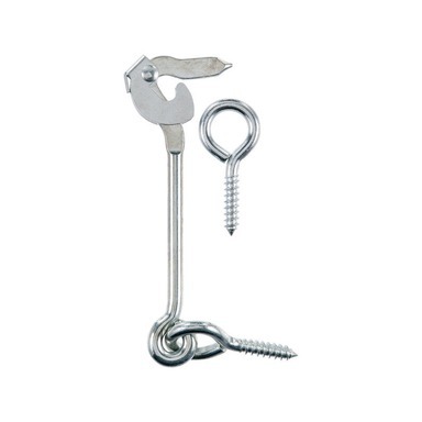 GATE HOOK SFTY W/SCW6"ZN