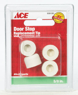 Door Stop Tip Rbr 5/8"wh