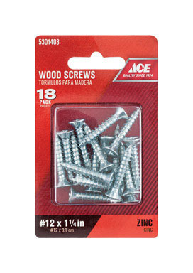 Wood Screw #12 1-1/4"zn