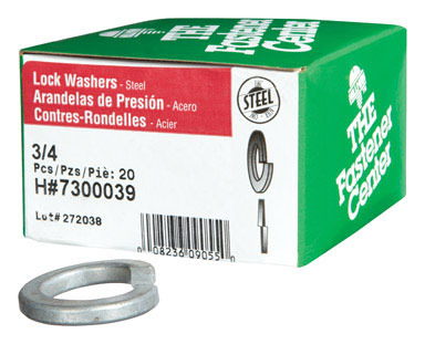 WASHER LOCK3/4"ZINC BX20