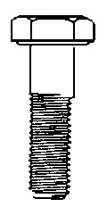 Bolt W/nut 3/8x12" Bx50