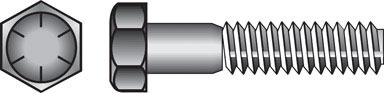 HEX CAP SCR9/16X4.5 BX25