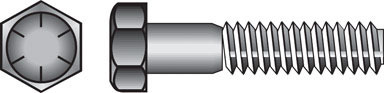 HEX CAP SCR 9/16X5 BX25