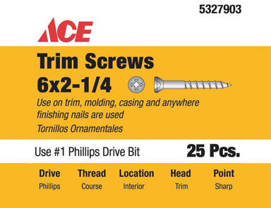 SCRW TRIM PH6X2.25 CD25