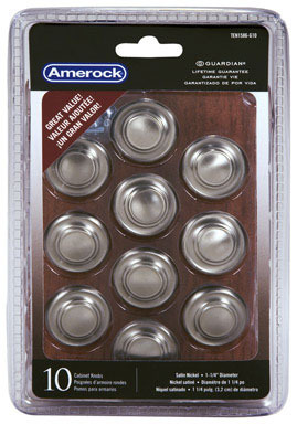 KNOBS SATIN NICKEL 10-PK