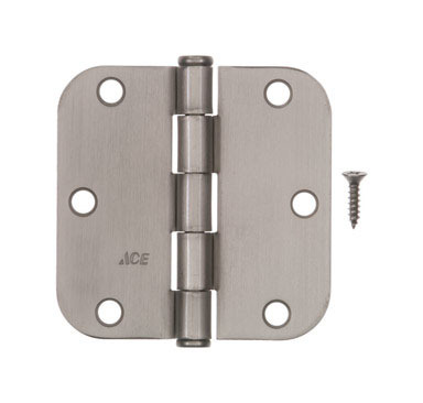 Hinge 3.5"5/8rc Stn Nkl