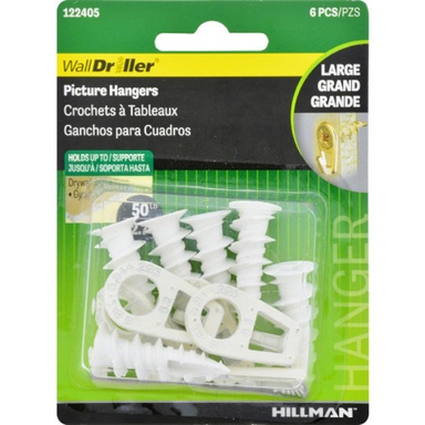 Picture Hook 50lb Lg Wht