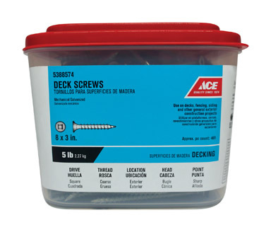 Screw Sq Cs 8x3 Gal 5#