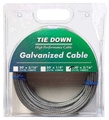 PRECUT CABLE100'GALV3/16