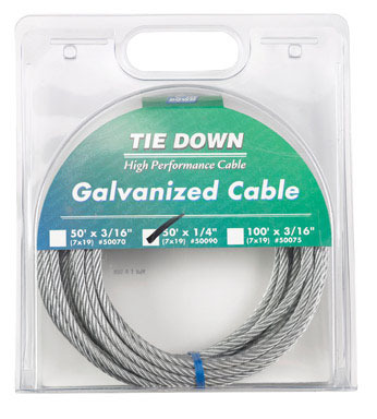 PRE-CUT CABLE50'GALV1/4"