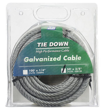 PRE-CUT CABLE50'GALV3/8"