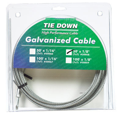 PRE-CUT CABLE50'GALV1/8"