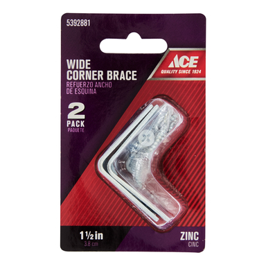 CORNER BRACE 1.5X1.5"ZNC