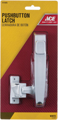 LATCH PUSHBTN 1-3/4 WHT