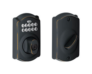 Aged Brz Keypad Deadbolt