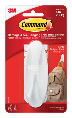 HOOK COMMAND LG WHT