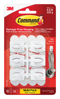 COMMAND HOOK MINI WHITE