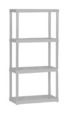 SHELF PLASTIC 4 SOLID WH