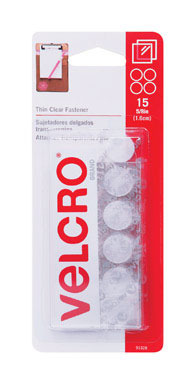 VELCRO COINS 5/8" CLEAR