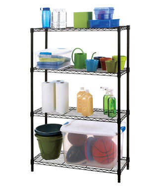 SHELF 4 WIRE 36"X54" BLK