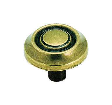 KNOB TRAD1-1/4BUR BRASS