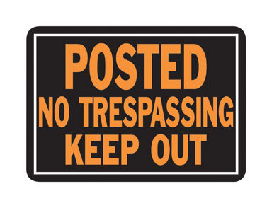 SIGN NO TRES KP OUT10X14