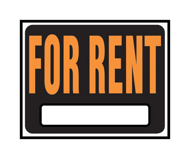 Sign For Rent15x19"plstc