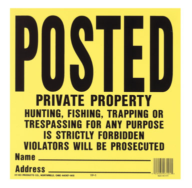 SIGN POSTED 11X11" PLSTC