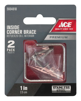 Corner Brace 1x1/2" Ss