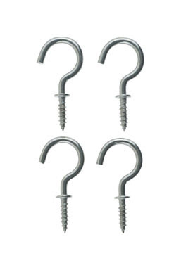 CUP HOOK 3/4" SS 4PK